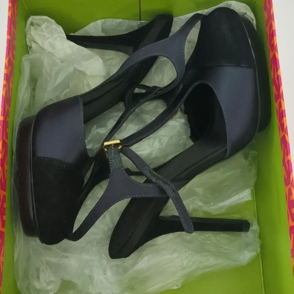 Tory Burch Mandy T-Strap High Heel Pumps Size 8.5